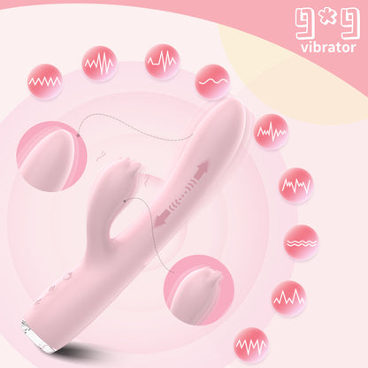 Cute rabbit heating thrusting G-spotdildo for women