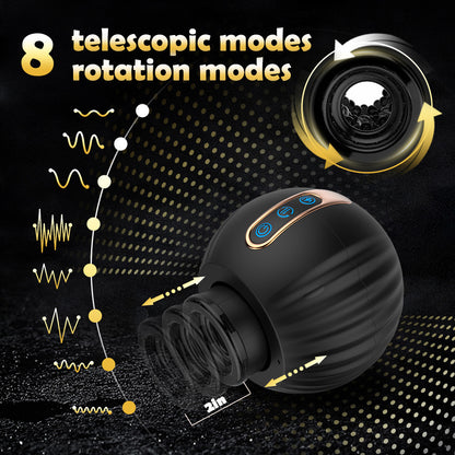 Little Pumpkin Fully Automatic Retractable Rotating Masturbator for Men Penis Exerciser