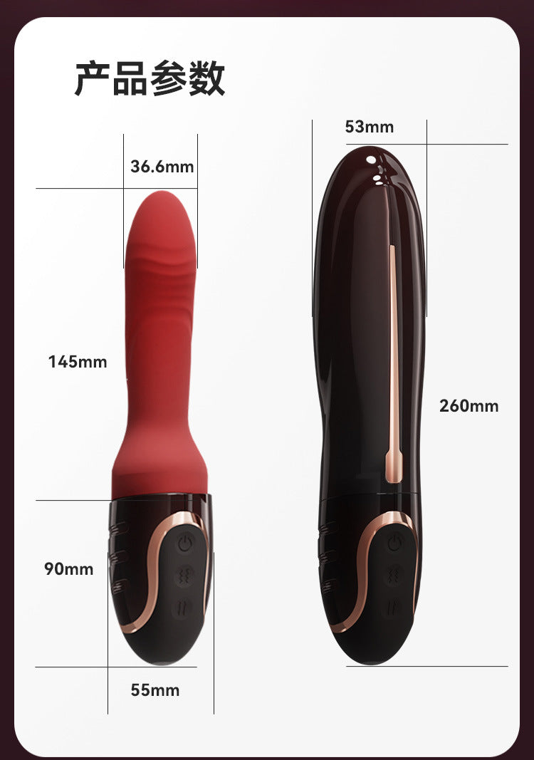 Fully automatic telescopic masturbation machine with heating and rotating beads.