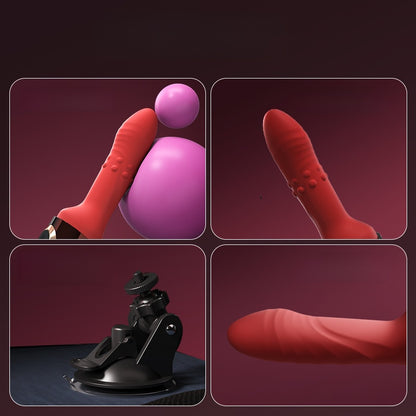 Fully automatic telescopic masturbation machine with heating and rotating beads.