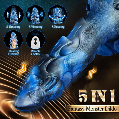 Monster Alien Stretching Vibrating Heated Big Dildo