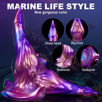 Odd-shaped anal plug, seahorse silicone masturbator, dildo