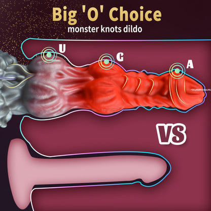 Odd-shaped water-spraying silicone dildo for masturbation