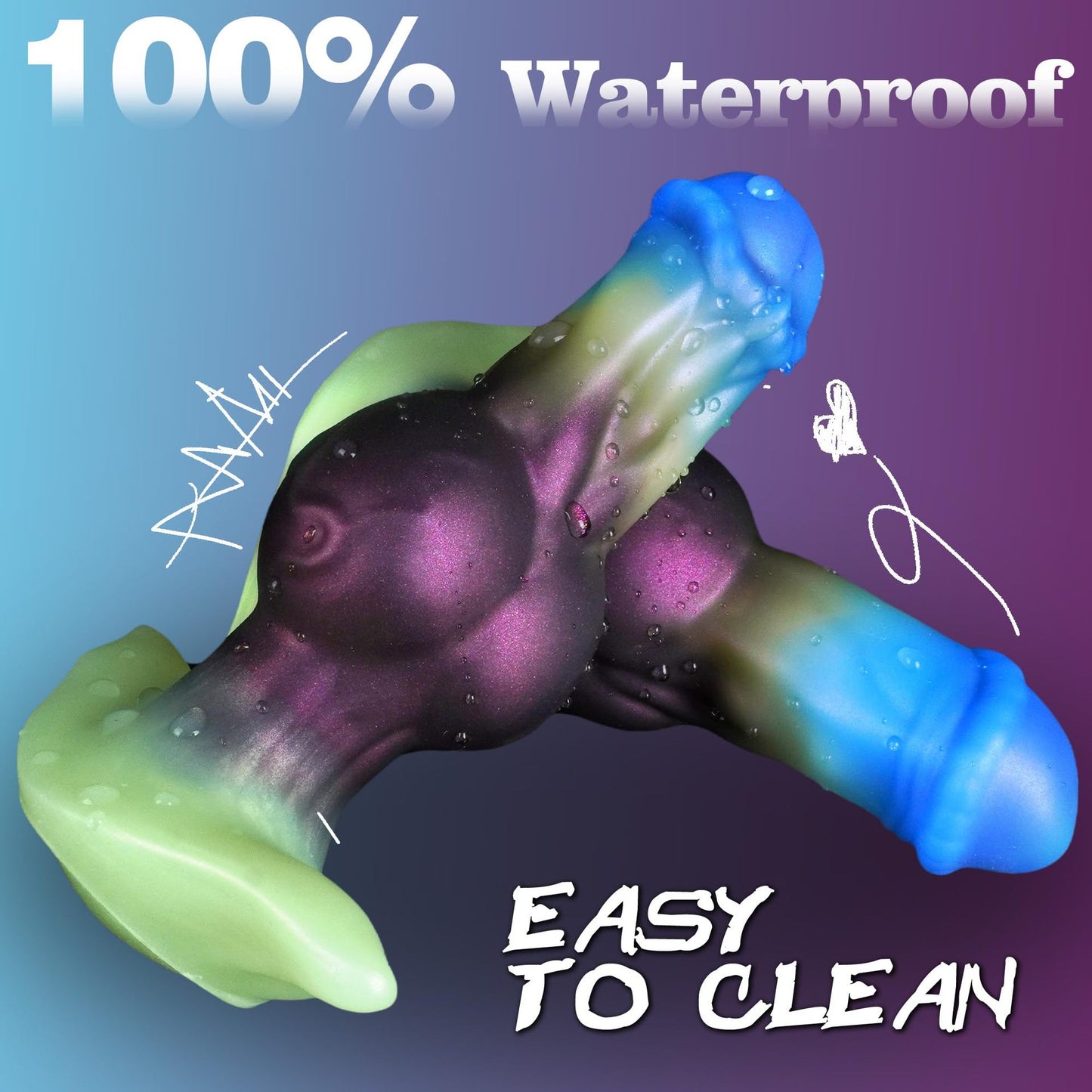 Alien-shaped realistic animal penis anal plug masturbation dildo