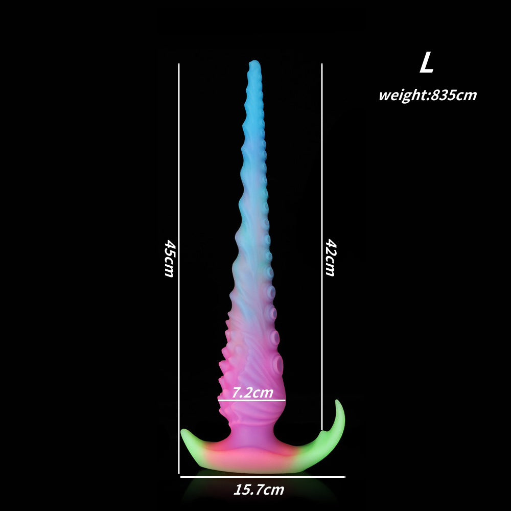 Liquid silicone long anal whip soft anal plug