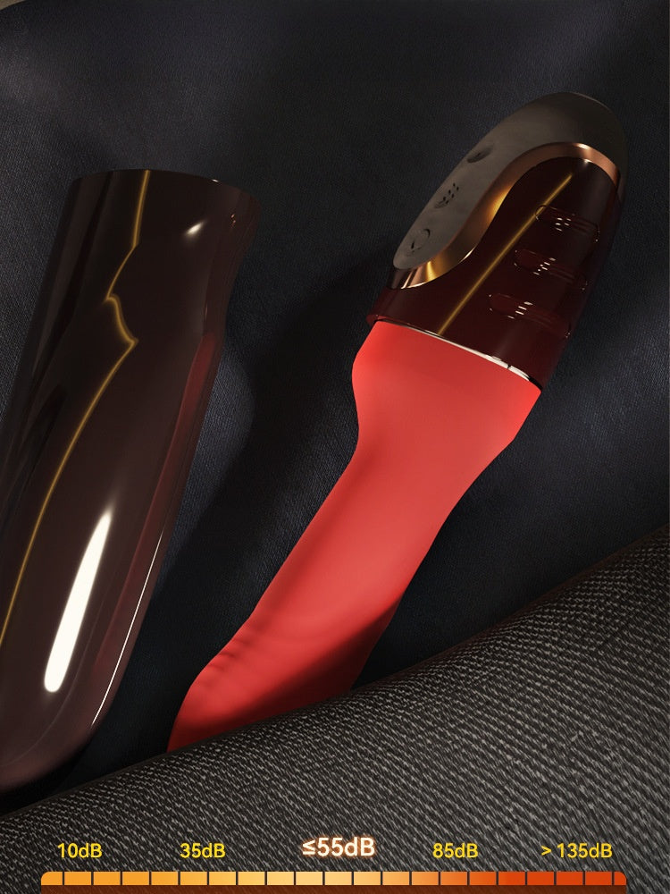 Fully automatic telescopic masturbation machine with heating and rotating beads.