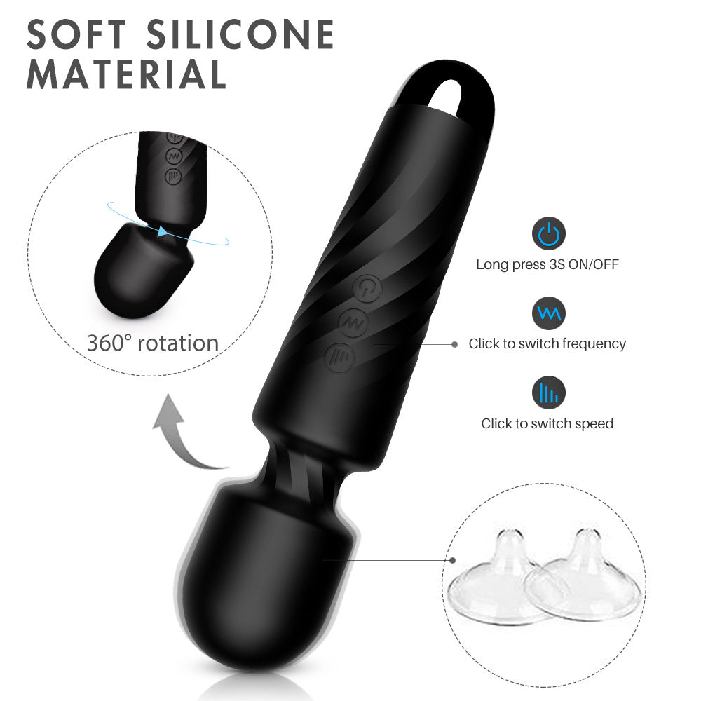 Multi-frequency AV stick female masturbator G-spot vibrator