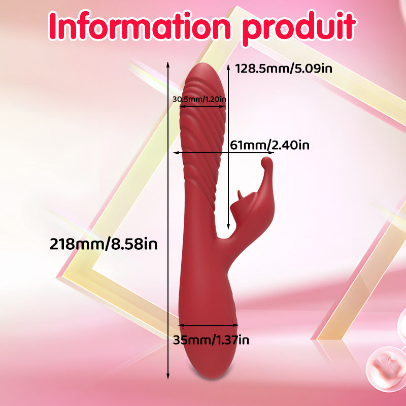 Vibrator retractable stick tongue licking clitoris G-spot masturbator