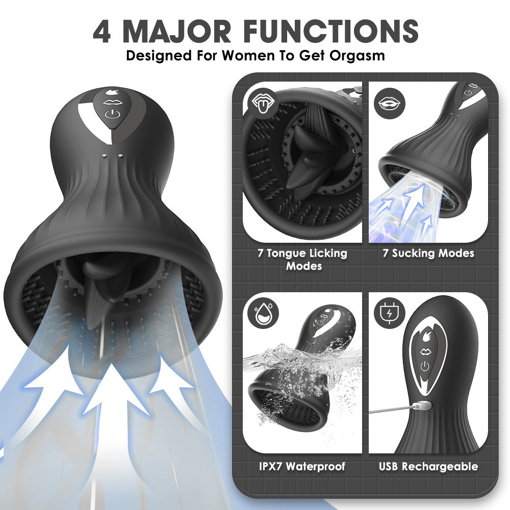 Tongue licking and sucking breast massager female breast enlargement device