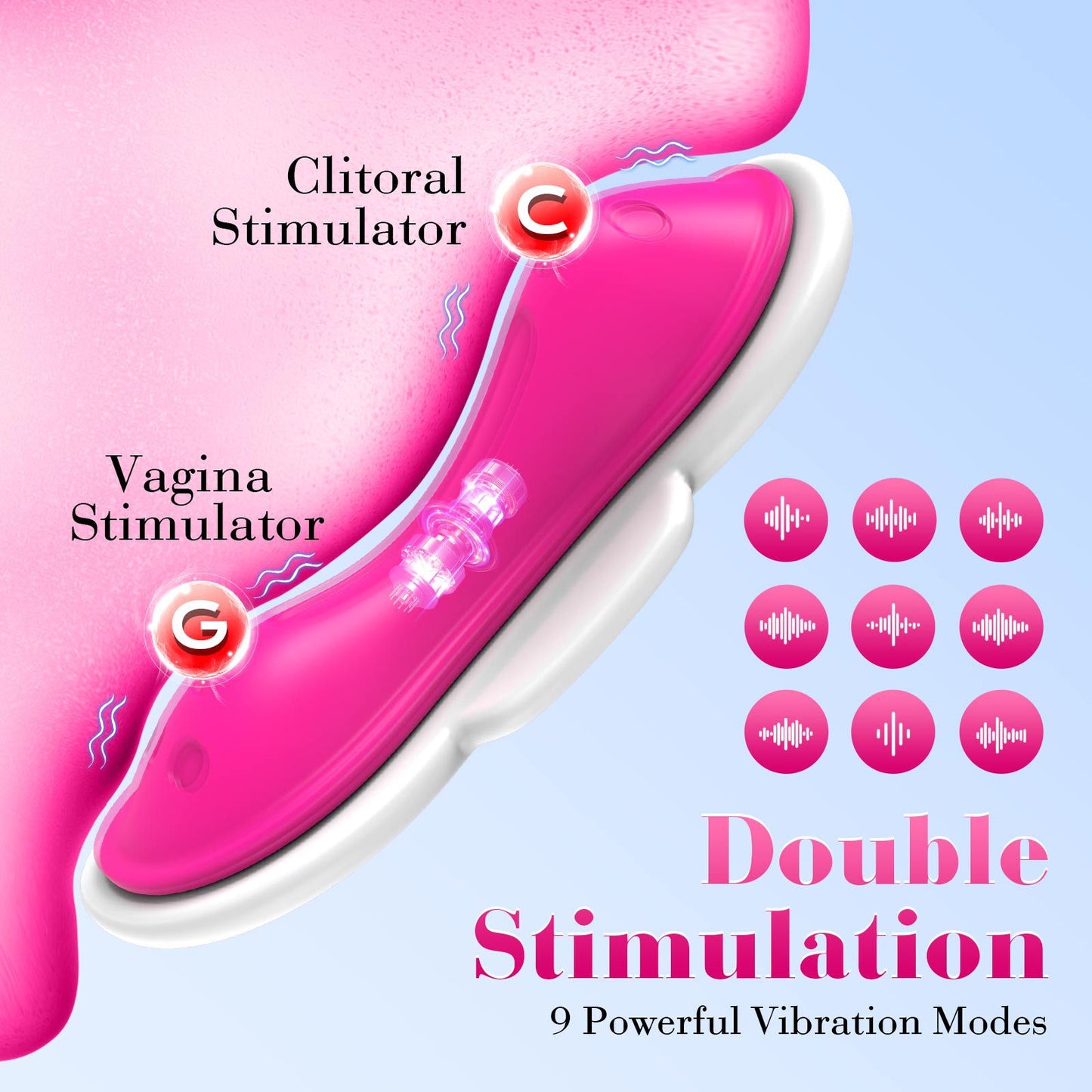 APP controlled pad vibrator wearable clitoral stimulator