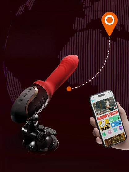 Fully automatic telescopic masturbation machine with heating and rotating beads.