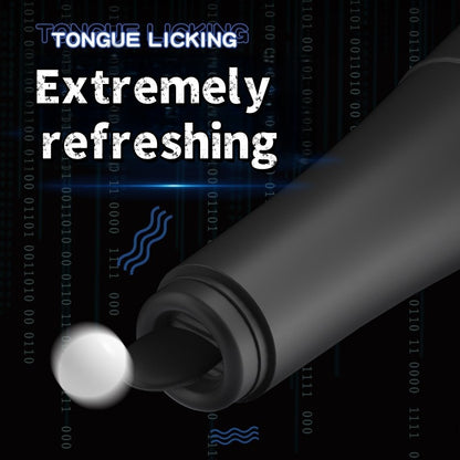Baseball telescopic vibration heating tongue licking penis automatic insertion vibrator