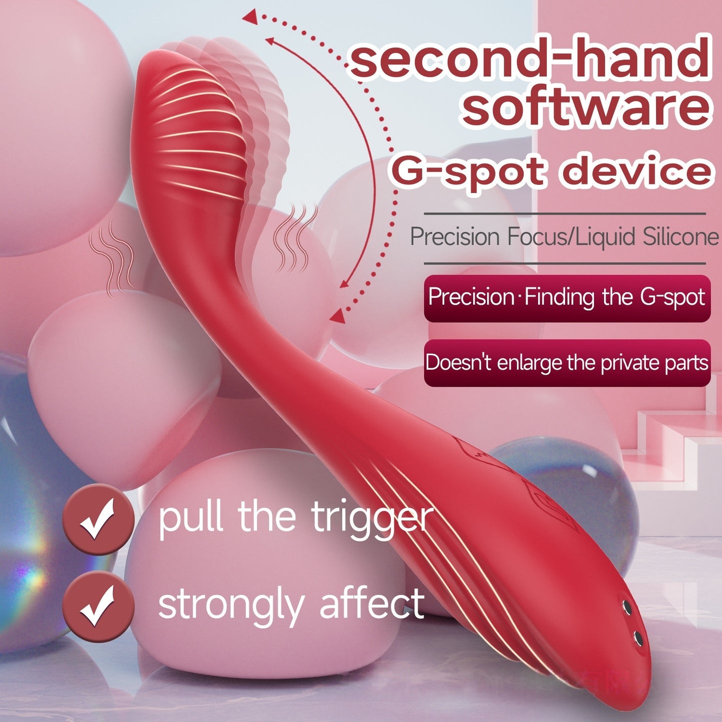 Nine-frequency orgasm vibration silicone woman sex machine