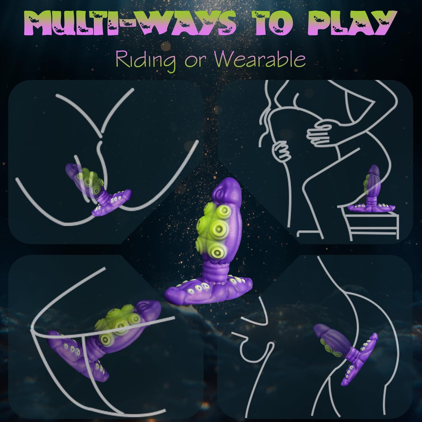 Octopus Alien SM Sex Pleasure Anal Plug Dial Penis