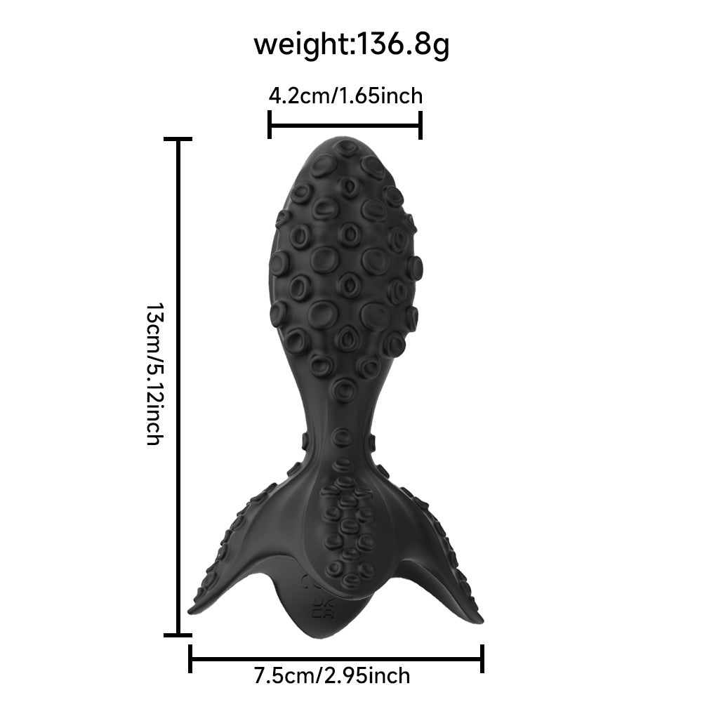 Remote-controlled rotating vibrating anal plug