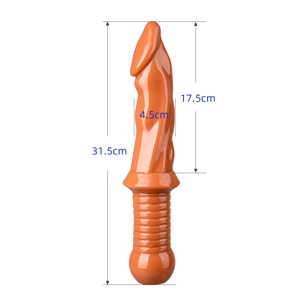 Manual sex toy with simulated penis
