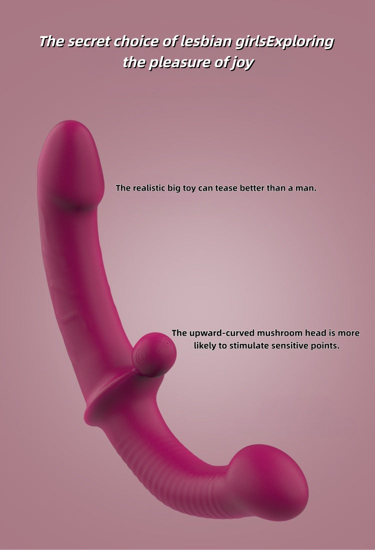 Remote control double shock double head dragon female double head simulation phallus female self Comfort vessel
