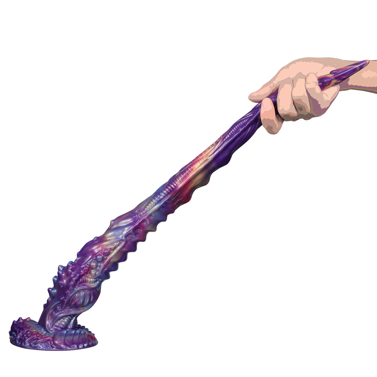 Extra-long anal whip, irregular anal and vaginal dilator