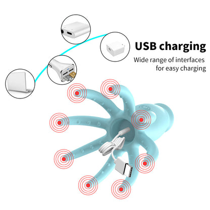 Remote Control Wireless Charging Octopus Vibrating Egg