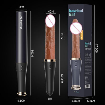 Baseball telescopic vibration heating tongue licking penis automatic insertion vibrator