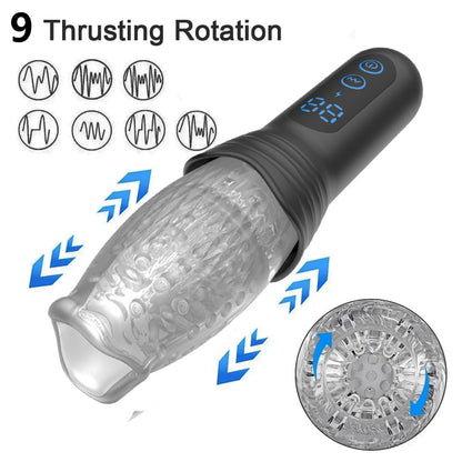 Barbara rotating screen display masturbator rotating vibration