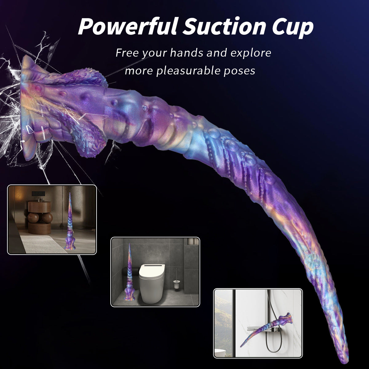 Extra Long, Irregularly Shaped, Silicone Anal Dildo