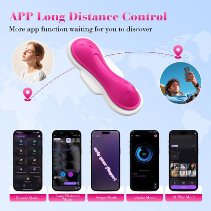 APP controlled pad vibrator wearable clitoral stimulator