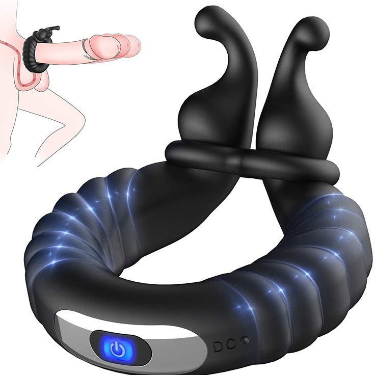 Men's snail vibrating lock sperm ring