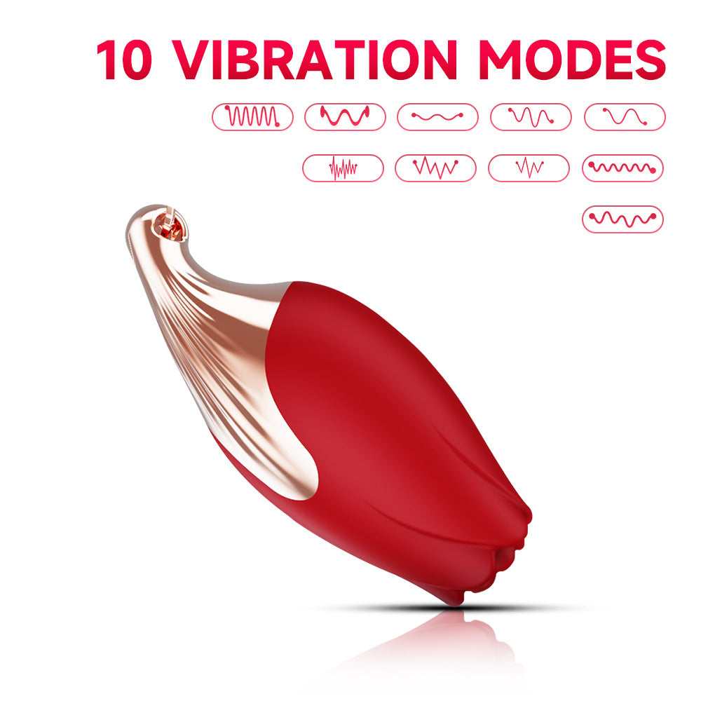 Rose necklace gift, vibrating egg massager, small female masturbator