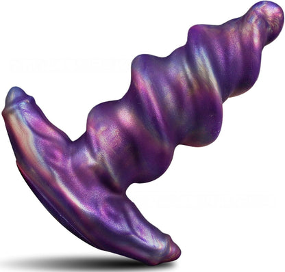 Silicone spiral anal plug, irregularly shaped dildo