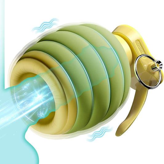 Men use hand grenade vibrator to fuck masturbate