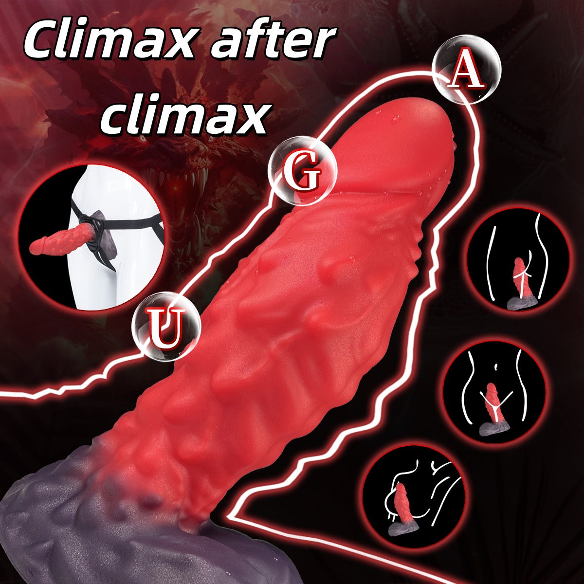 Large, irregularly shaped anal plug for vaginal dilation, adult masturbation dilator