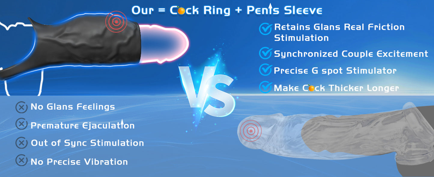 Vibrating single-ring penile sleeve