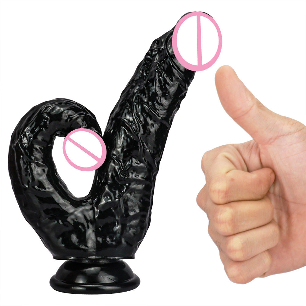 Fusheng double-headed penis with suction cup and double-headed dragon simulated penis Dual-pronged lesbian masturbation sex toy