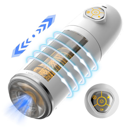 Space Capsule Fully Automatic Masturbator with Telescopic Rotation