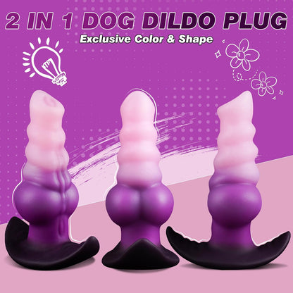 Animal-shaped vibrating anal plug adult massage anal toy