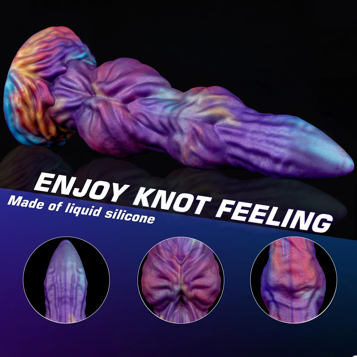 Alien double-egg silicone dildo