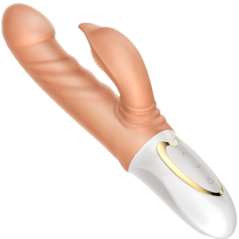 Vibrating rod female masturbator tongue licking multi-frequency vibration simulated phallus