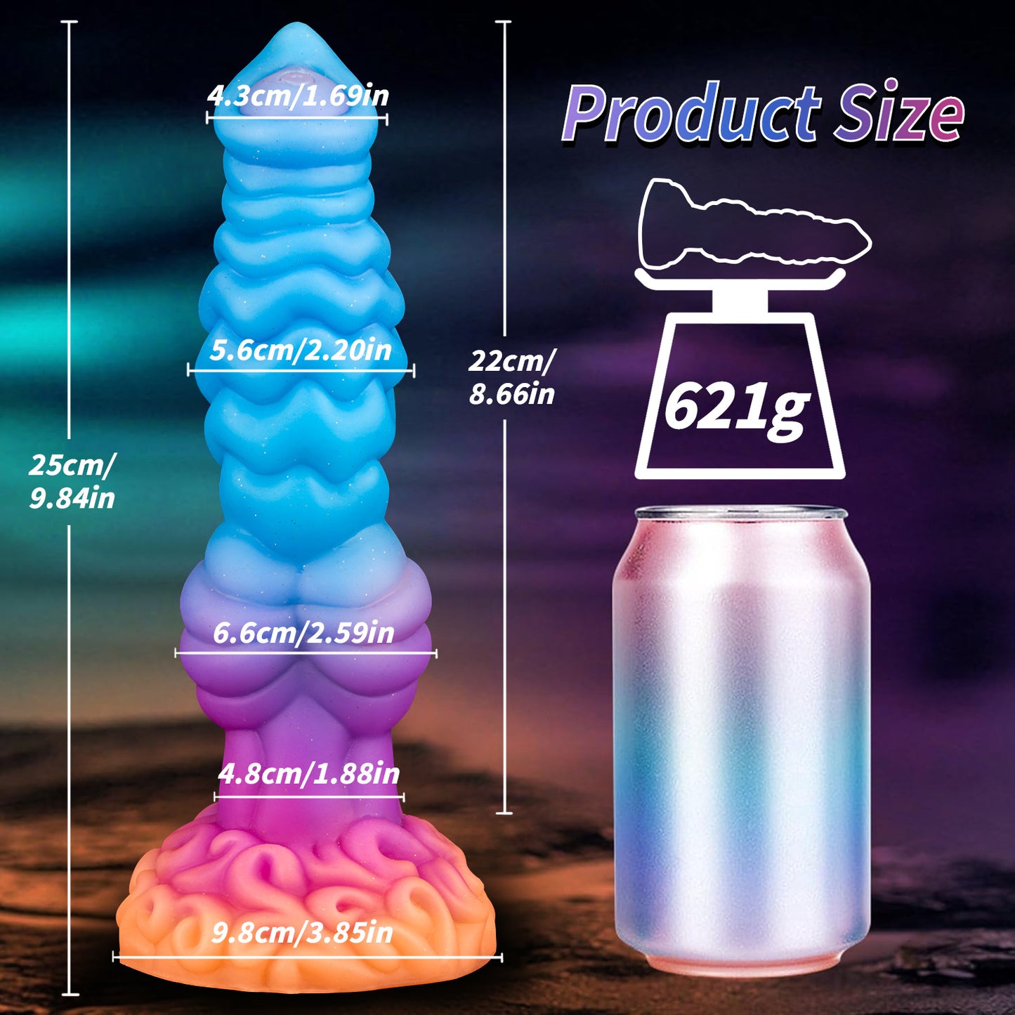 Automatic telescopic vibrating dildo, G-spot massager, electric masturbator.