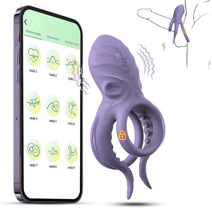 Men’s Delay Ring Wireless Vibrator with APP Control
