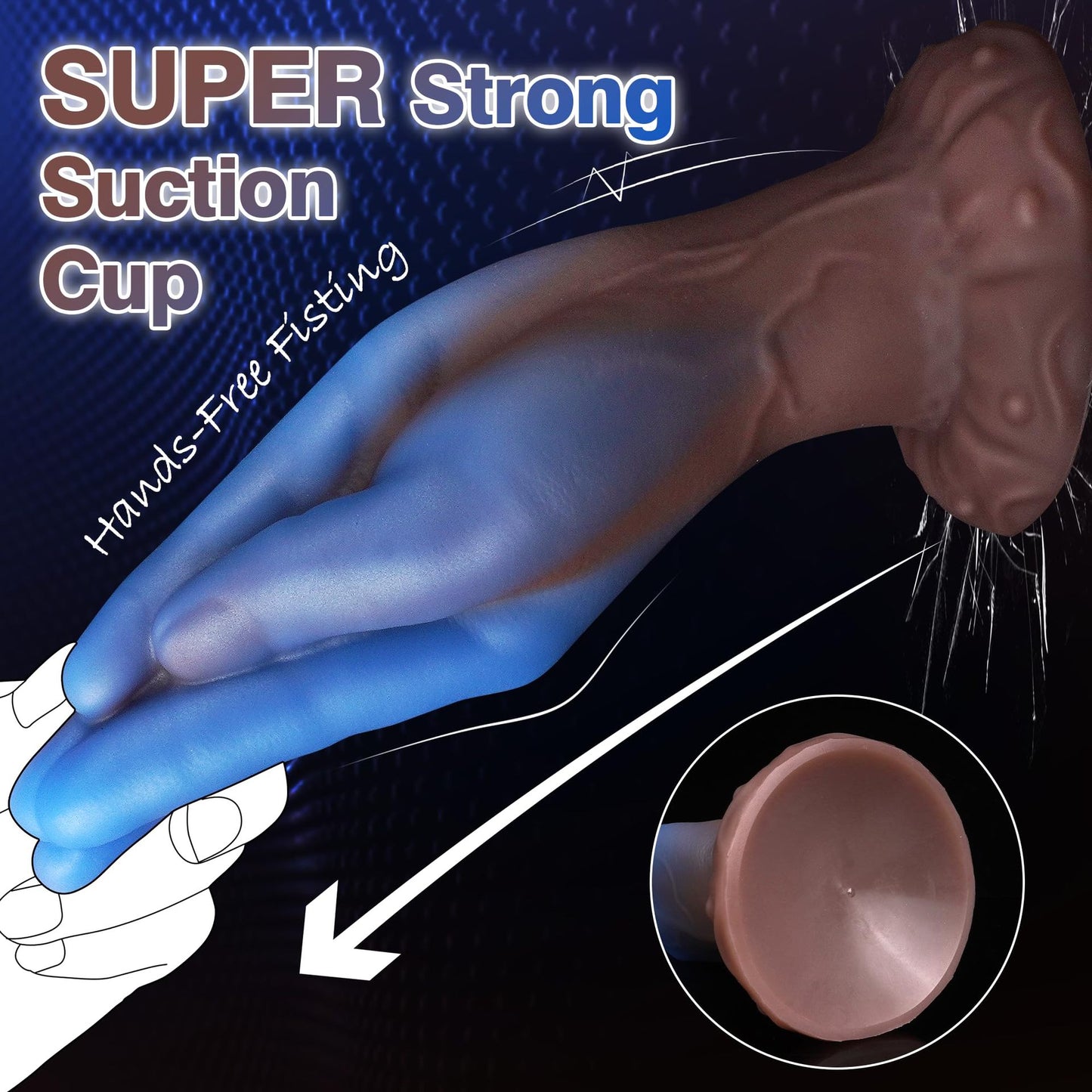 Handheld realistic dildo anal plug SM masturbation device