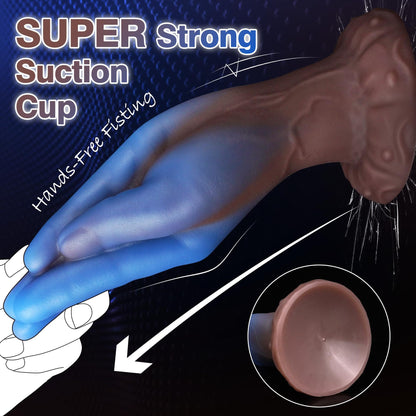 Handheld realistic dildo anal plug SM masturbation device