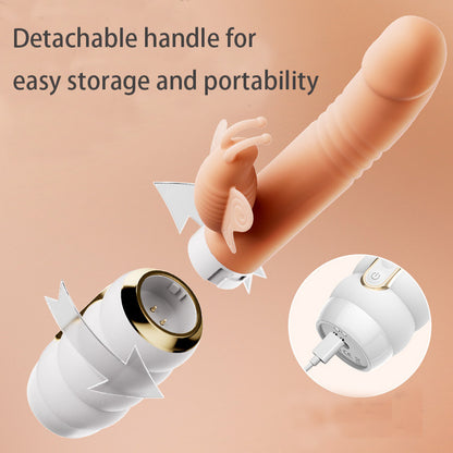 Vibrator retractable double vibration tongue teasing female masturbator
