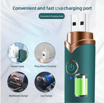 Makeup brush USB rechargeable vibrating massage mini masturbator