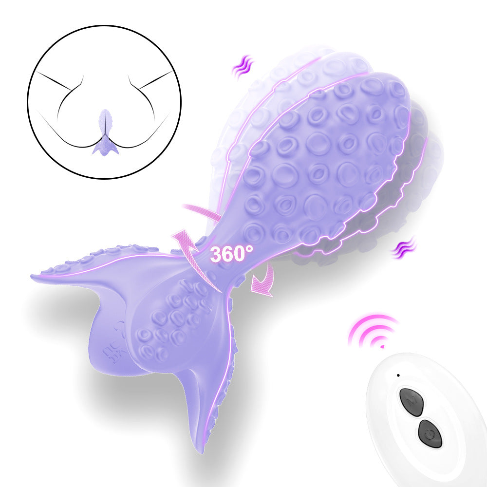 Remote-controlled rotating vibrating anal plug