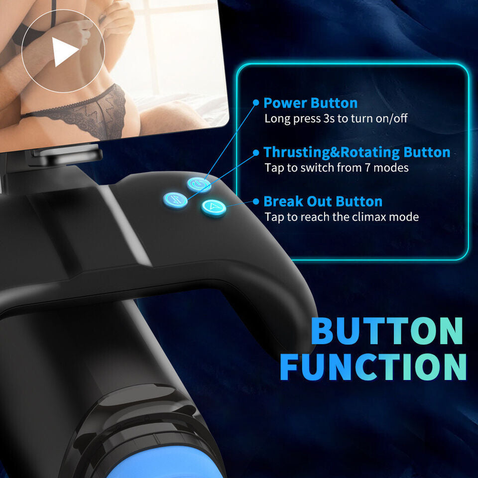 Handle automatic thrust telescopic vibration masturbator