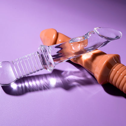Manual sex toy with simulated penis