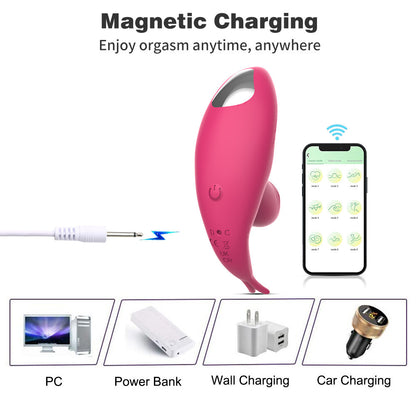 Tongue licking brush vibration wearable vibrator female masturbator