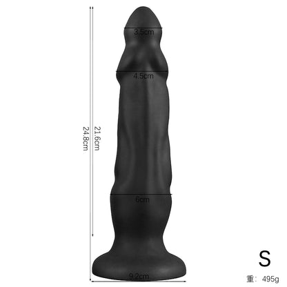 Double-headed silicone anal plug