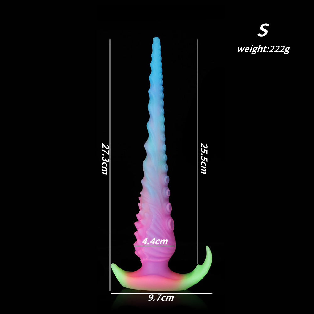 Liquid silicone long anal whip soft anal plug